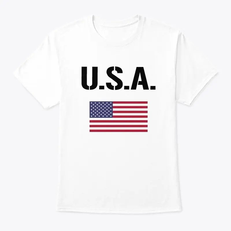 Classic white U.S.A. t shirt 