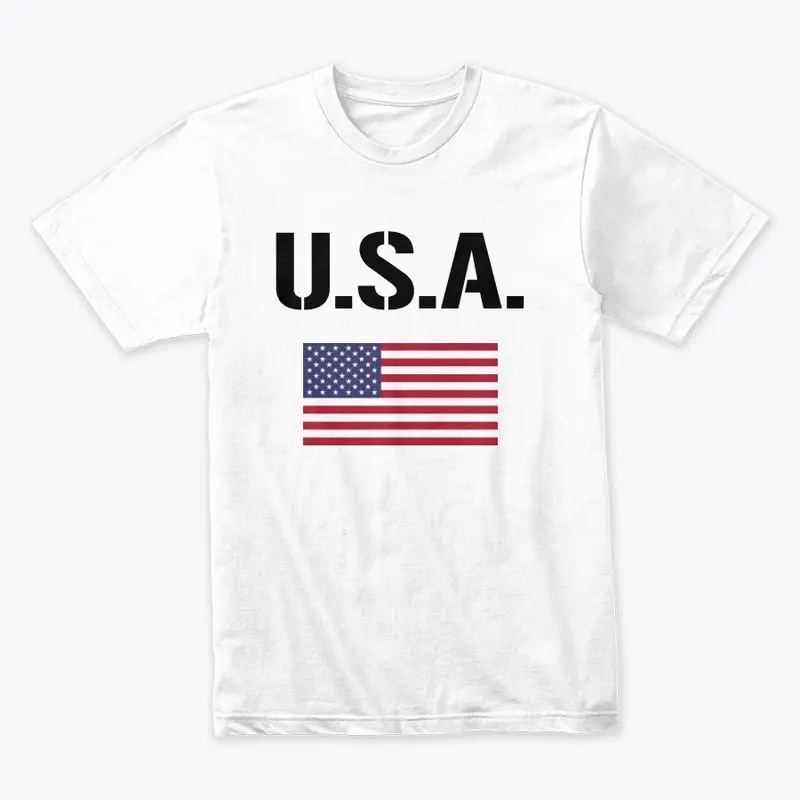 Classic white U.S.A. t shirt 